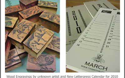 Tinsmiths 2010 Letterpress Calendar