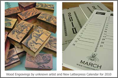 Tinsmiths 2010 Letterpress Calendar
