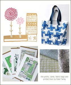 Kate Farley prints bags fabrics