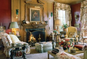 Interior by The Prince of Chintz, Mario Buatta (US) who is best known for his English Country House style using Chintz widely.