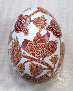 Psanky egg showing Bird Motif