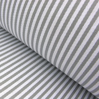 Grey Striped Cotton Fabric