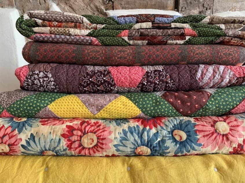 Tinsmiths Antique Patchwork Quilts Stack