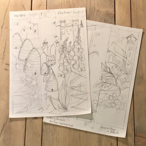 Anneliese Appleby's initial sketches