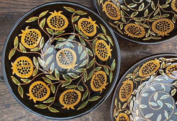 Carole Glover Slipware Pomegranate Dishes Tinsmiths