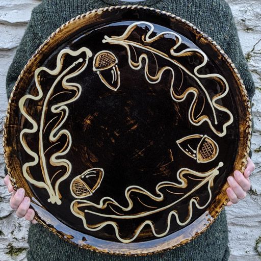 Jessica Turrell Slipware Acorn Platter