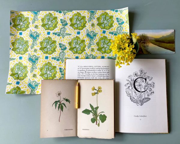 Susie Hetherington Cowslip lino print Tinsmiths 