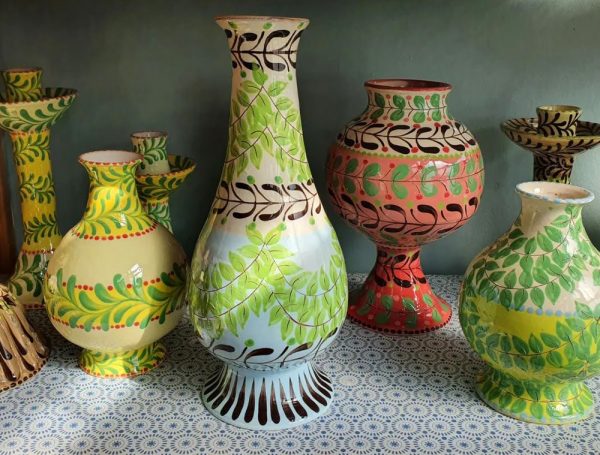 Katrin Moye slipware ceramics shelf Tinsmiths