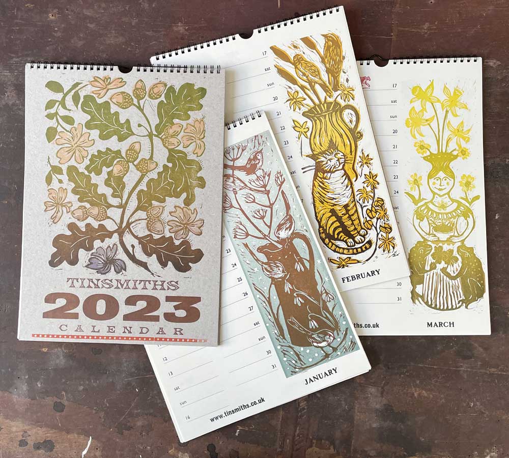 Tinsmiths Letterpress Calendar 2023